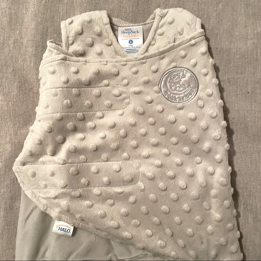 Halo Sleepsack Swaddle Plush Dots Gray Small